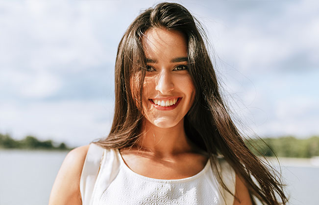 Woman sharing her beautiful smile