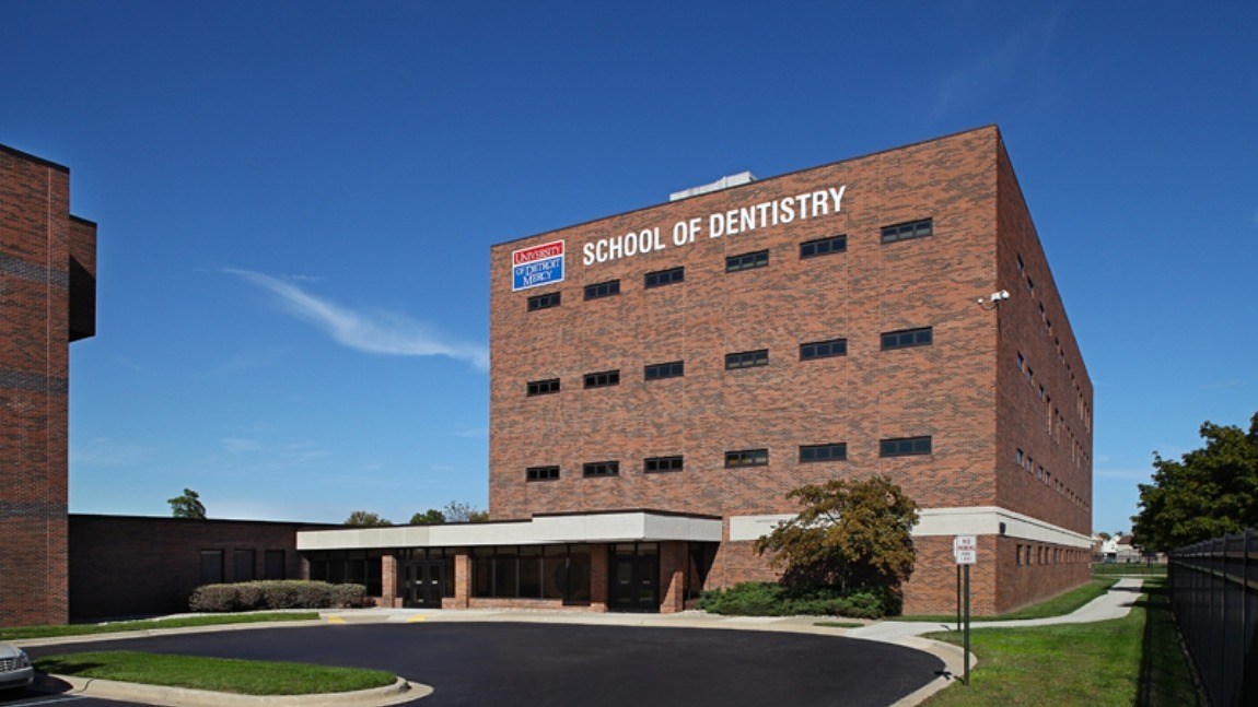 Outside view of dental school building