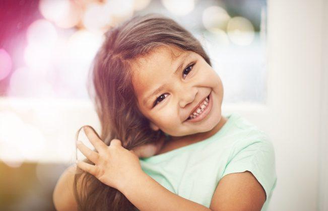 Little girl smile after children's dentistry visit